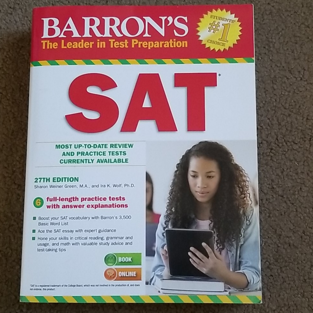 SAT Barron's Test Prep Book 27th edition